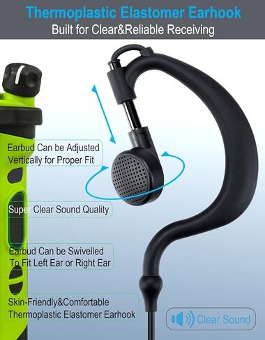 سماعة أذن سلكية واحدة لأجهزة راديو موتورولا XPR6380 XPR6580 XPR7380 XPR7580 XPR7350e XPR7380e XPR7550e XPR7580e XPR 7350e XPR 7550e XPR 6380 6580 7380 7580 7380e 7580e، سماعة رأس على شكل G in Kuwait