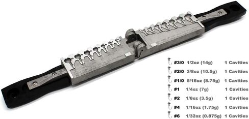 Dimatteo 44 pcs Fishing Jighead Mold Kits 1/32oz 1/16oz 1/8oz 1/4oz 5/16oz 3/8oz 1/2oz 7 Cavities in Saudi Arabia