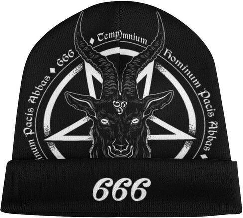 QZLAN Baphomet Beanie Goat Hat Satanic Gothic Multicoloured in Kuwait