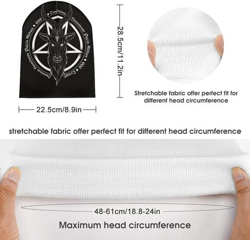 QZLAN Baphomet Beanie Goat Hat Satanic Gothic Multicoloured in Kuwait