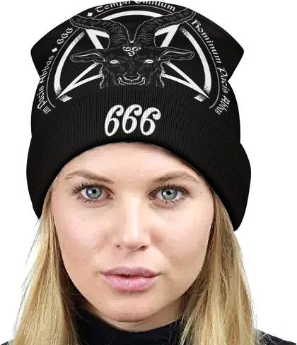 QZLAN Baphomet Beanie Goat Hat Satanic Gothic Multicoloured in Kuwait