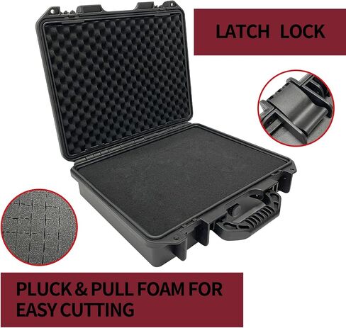 Sutekus Hard Pistol Case Handgun Case Waterproof Pistol Carrying Cases With Foam Gun Accessories in Saudi Arabia