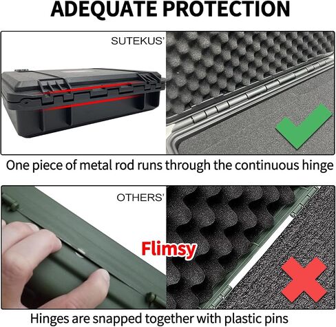 Sutekus Hard Pistol Case Handgun Case Waterproof Pistol Carrying Cases With Foam Gun Accessories in Saudi Arabia