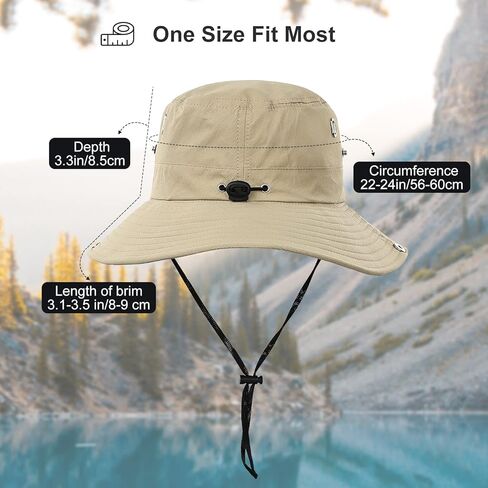 ELEZAY Bucket Hat UPF 50+ Unisex Outdoor Cowboy Summer Sun Hats with Wide Brim in Kuwait