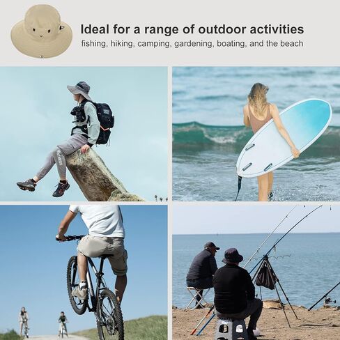 ELEZAY Bucket Hat UPF 50+ Unisex Outdoor Cowboy Summer Sun Hats with Wide Brim in Kuwait