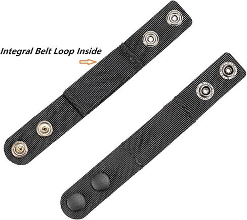 TACNEX Duty Belt Keepers w/Double Snaps for 1.5"/1.75"/ 2"/2.25" Wide Utility Belt Loop Stays Nylon Tactical Belt Holder Retainer Police Security Law Enforcement Military Accessories in Kuwait
