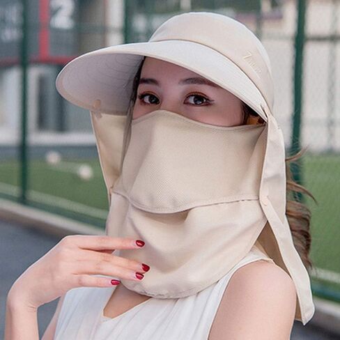Fashion Outdoor UPF 50+ UV Sun Protection Waterproof Quick Dry Breathable Face Neck Flap Cover Folding Sun Hat in Saudi Arabia