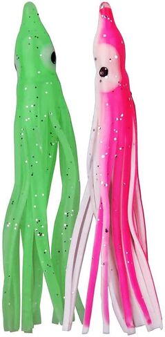 Fishing Squid Skirts Lures Glow Soft Plastic Octopus Skirts in Kuwait