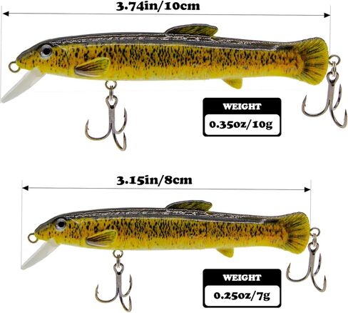 FREGITO صيد السمك بلوبر السحر توبوتر الصيد إغراء مع ذيل المروحة قلم رصاص سمك السلور بايك جثم خطاف ثلاثي الطعم لباس سمك السلمون المرقط العين رمادية فاتحة اللون بايك الصيد العائمة إغراء للمياه العذبة المياه المالحة in Kuwait