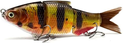 ODS Bionic Lure 3 Segmented Swimbait Lifelike with Fiber Tail Fishing Tackle for Pike Musky Trout in Kuwait