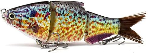 ODS Bionic Lure 3 Segmented Swimbait Lifelike with Fiber Tail Fishing Tackle for Pike Musky Trout in Kuwait