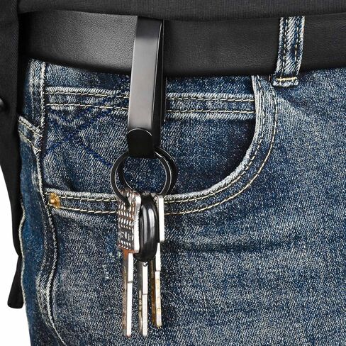 HTZNHXT قطعتان من حامل مفاتيح الحزام، مشبك حزام مفاتيح من الفولاذ المقاوم للصدأ مع حلقة مفاتيح قابلة للإزالة، حامل مفاتيح سريع الفك لحراس سجن الشرطة ووكالات إطفاء الحرائق in Kuwait