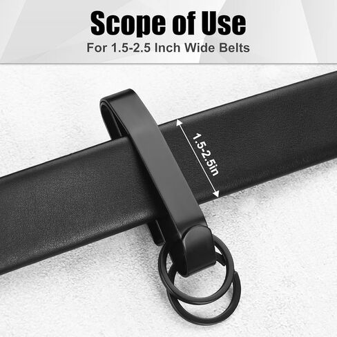 HTZNHXT قطعتان من حامل مفاتيح الحزام، مشبك حزام مفاتيح من الفولاذ المقاوم للصدأ مع حلقة مفاتيح قابلة للإزالة، حامل مفاتيح سريع الفك لحراس سجن الشرطة ووكالات إطفاء الحرائق in Kuwait