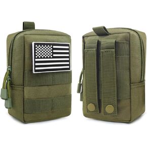 2 حزمة من الحقائب مولي، الحقيبة التكتيكية مولي سترة الحقيبة الهاتف الخليوي الحافظة حزام الحقيبة حقيبة الخصر حزمة EDC مول الملحقات حقيبة صغيرة الحقيبة المساعدة مع رقعة العلم، أسود in Kuwait