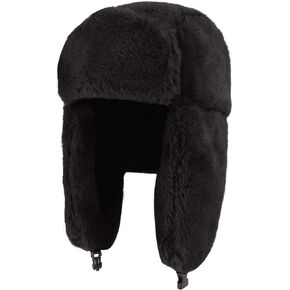 Warm Trapper Hat for Men Women Winter Cozy Plush Faux Fur Ushanka Russian Hats Cold Weather Ear Flap Hunting Snow Eskimo Hat in Kuwait
