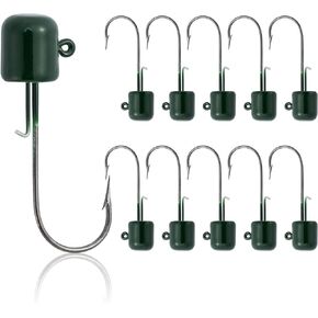 Alwonder 10 Pack Ned Rig Jig Head Fishing Mushroom Jig, Multiple Colors, Mustad Hook Bass Jig Heads for Freshwater Soft Plastic Bait in Saudi Arabia