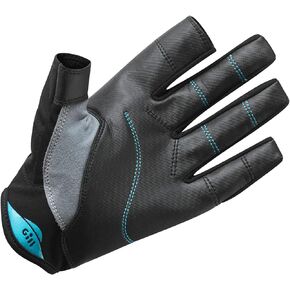 Gill Championship Sailing Gloves - Long Fingers with Exposed Finger and Thumb - Dura-Grip Fabric 50+ UV Sun Protection & Water Repellent