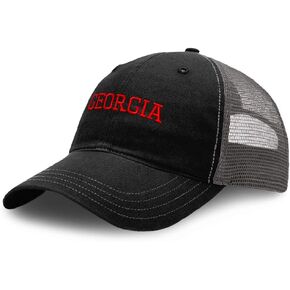 Custom Baseball Cap Georgia State America USA D Embroidery Cotton Soft Mesh