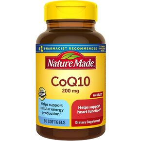 Nature Made CoQ10 200mg, Dietary Supplement for Heart Health Support, 40 Softgels, 40 Day Supply