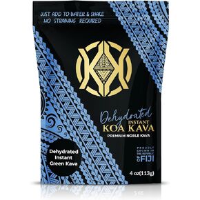 Koa Kava Dehydrated Instant Kava - 100% Dehydrated Instant Green Fijian Kava Root Powder, 2 oz(56g)