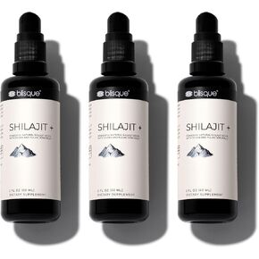 بلسك - قطرات معدنية من راتنج شيلاجيت الهيمالايا | نقي، طبيعي، عضوي | يحتوي على حمض الفولفيك والمعادن النزرة | 2 أونصة سائلة (3 عبوات) in Kuwait