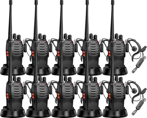 Rechargeable Long Range Two-Way Radios with Earpiece 3 Pack Arcshell AR-5 Walkie Talkies Li-ion Battery and Charger Included (3 Pack) in Saudi Arabia