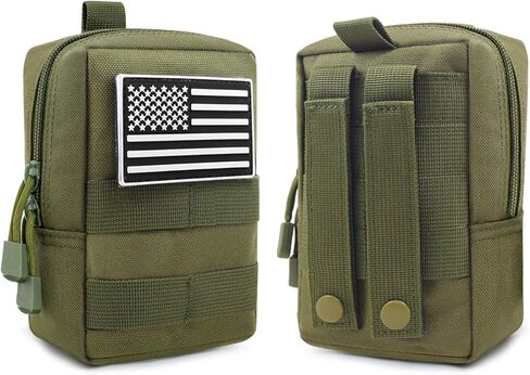 2 حزمة من الحقائب مولي، الحقيبة التكتيكية مولي سترة الحقيبة الهاتف الخليوي الحافظة حزام الحقيبة حقيبة الخصر حزمة EDC مول الملحقات حقيبة صغيرة الحقيبة المساعدة مع رقعة العلم، أسود in Kuwait