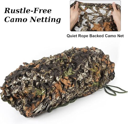 Yeacool شبكة مموهة شبكة مموهة عسكرية فائضة شبكة مموهة هادئة مع دعم شبكي للصيد والرماية والديكور صورة ظلة غطاء سيارة للتخييم in Kuwait