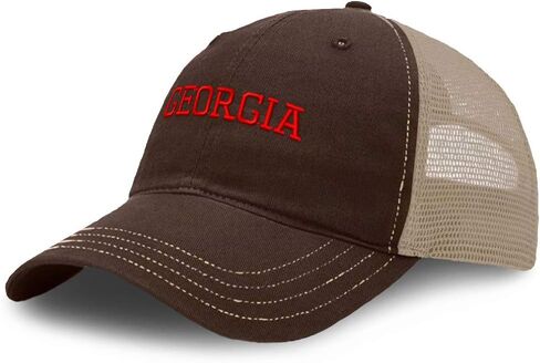 Custom Richardson Soft Mesh Cap Hat Embroidered Georgia State America USA D Trucker Hats for Men & Women in Saudi Arabia