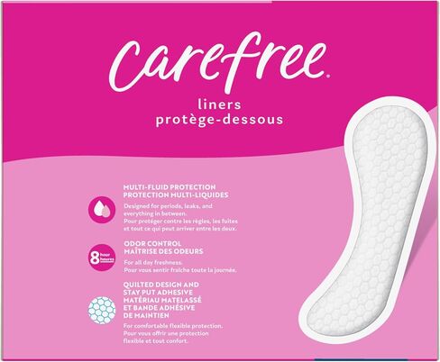Carefree Panty Liners, Regular Liners, Unwrapped, Unscented, 120ct (Packaging May Vary) in Saudi Arabia