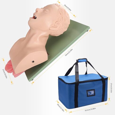faruijie Endotracheal Intubation Human Model - Tracheal Intubation Manikin Simulator, Oral and Nasal Airway Managment Trainning Aid Kit for Science Education/Practice/Study in Saudi Arabia