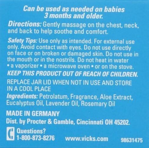 Vicks BabyRub Soothing Vapor Ointment - 1.76 oz - Pack of 2 in Saudi Arabia