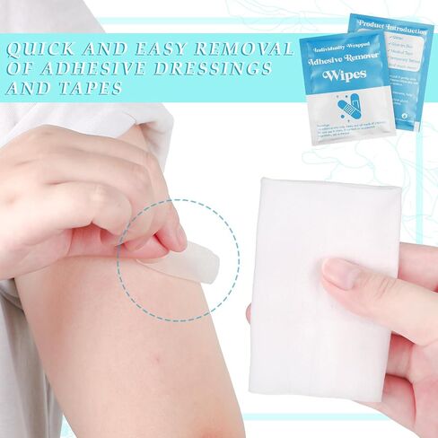Timgle 300 Pcs Adhesive Remover Wipes Non Woven Adhesive Remover Pad Individually Packaged Bandage Adhesive Remover for Skin Gentle Portable Adhesive Removal Wipes for Sticky Tape Dressings Residue in Saudi Arabia
