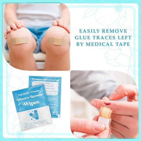 Timgle 300 Pcs Adhesive Remover Wipes Non Woven Adhesive Remover Pad Individually Packaged Bandage Adhesive Remover for Skin Gentle Portable Adhesive Removal Wipes for Sticky Tape Dressings Residue in Saudi Arabia
