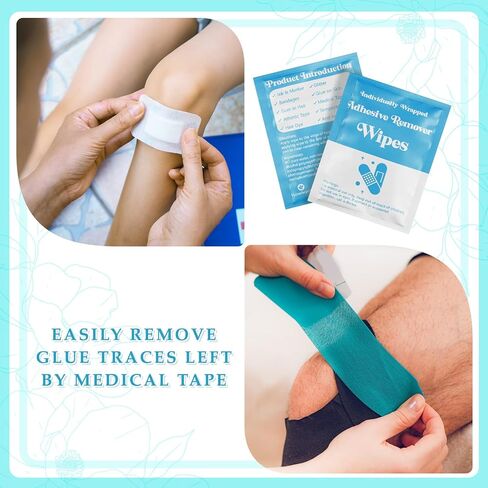 Timgle 300 Pcs Adhesive Remover Wipes Non Woven Adhesive Remover Pad Individually Packaged Bandage Adhesive Remover for Skin Gentle Portable Adhesive Removal Wipes for Sticky Tape Dressings Residue in Saudi Arabia