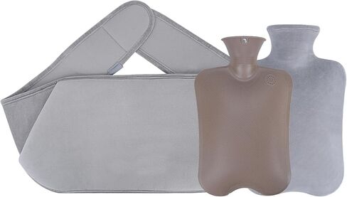 زجاجة ماء ساخن من أوزيرال مع غطاء ناعم، كيس ماء ساخن مصنوع من مادة PVC سعة 2 لتر، مناسب لآلام الكتف والرقبة، الأيدي والأقدام الدافئة، تشنجات الحيض، مع غطاء قطيفة، كيس ماء ساخن قابل للفصل in Kuwait