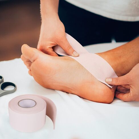 Moleskin for Feet Extra Durable I 2 Adhesive Moleskin Tape Rolls I Moleskin Padding Blister Tape for Shoes I Waterproof Bandage Patches Toe Foot Tape I 100% Cotton, 2" x 5 Yards (15 Ft Each Roll) in Kuwait