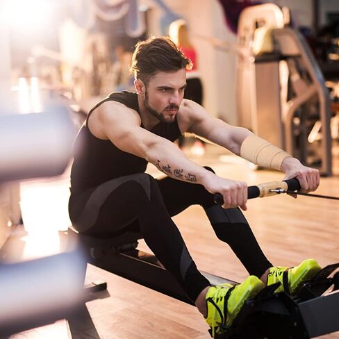 ضمادة ذاتية اللصق، شريط طبي، ضمادات مرنة مرنة قابلة للتنفس، إسعافات أولية غير منسوجة، تمارين التمدد، والالتواء والتورم في الكاحل، رياضات 2 بوصة × 5 ياردات، 12 حزمة in Kuwait