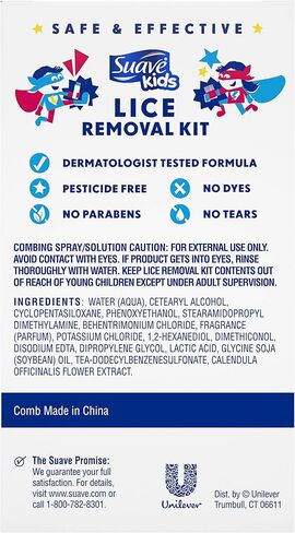 علاج قمل الرأس من شركة سواف كيدز - مشط القمل + محلول تمشيط للبيض والقمل الفائق وإزالة القمل، 118 مل (عبوة من قطعتين) in Kuwait