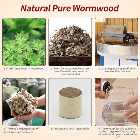 40 لفة من أعواد الموكسا النقية من تيباس للكي، خشب الشيح عالي الجودة لمدة 3 سنوات، عملية طحن الحجر التقليدية، خفيفة، دخان أقل، مناسبة للاستخدام مع مجموعات الكى تيباس وصناديق الموكسا الأخرى in Kuwait