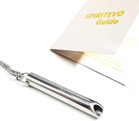 قلادة SpiritEvo للتنفس الواعي وحقيبة مخملية، قلادة للقلق لتخفيف التوتر، هدايا التأمل، تمارين التنفس in Kuwait