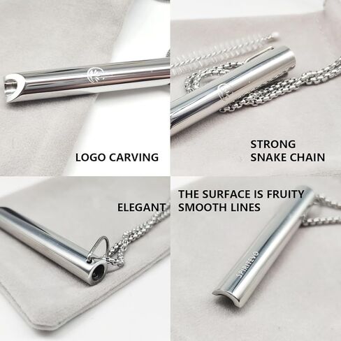 قلادة SpiritEvo للتنفس الواعي وحقيبة مخملية، قلادة للقلق لتخفيف التوتر، هدايا التأمل، تمارين التنفس in Kuwait