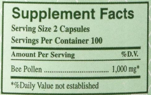 Y.S. ECO Bee Farms 100% Pure Bee Pollen 1,000mg- 200 Capsules in Saudi Arabia