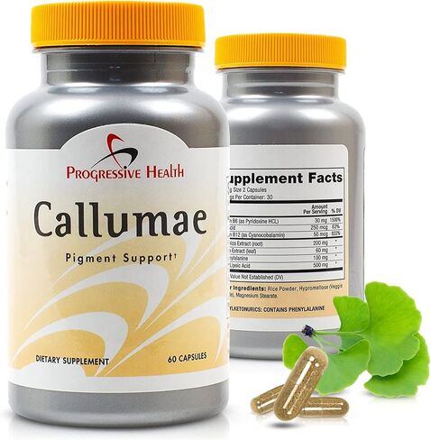 علاج البهاق الصحي التقدمي: تحسين تصبغ الجلد والتخلص من البقع البيضاء على الجلد - يشمل: بيكروريزا، إل-فينيل ألانين، الجنكة بيلوبا، حمض ألفا ليبويك، ب6، وب12 in Kuwait