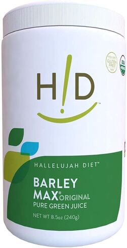 Hallelujah Diet Organic BarleyMax - Barley Grass Juice and Alfalfa Juice Powder, Vegan Formula, Plant-Based Dietary Supplement, Health Food Products, Original, 120 Servings, 8.5 Ounce Bottle in Saudi Arabia