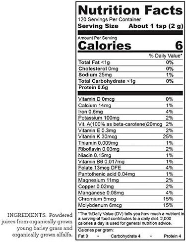 Hallelujah Diet Organic BarleyMax - Barley Grass Juice and Alfalfa Juice Powder, Vegan Formula, Plant-Based Dietary Supplement, Health Food Products, Original, 120 Servings, 8.5 Ounce Bottle in Saudi Arabia