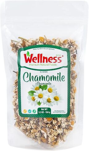 Chamomile 150 g Chamomile Tea 100% Chamomile Flowers Herbal Tea Chamomilla) in Bulk Kraft Resealable Bags from Wellness Premium Natural Foods Gift Package in Saudi Arabia