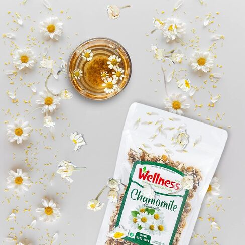 Chamomile 150 g Chamomile Tea 100% Chamomile Flowers Herbal Tea Chamomilla) in Bulk Kraft Resealable Bags from Wellness Premium Natural Foods Gift Package in Saudi Arabia