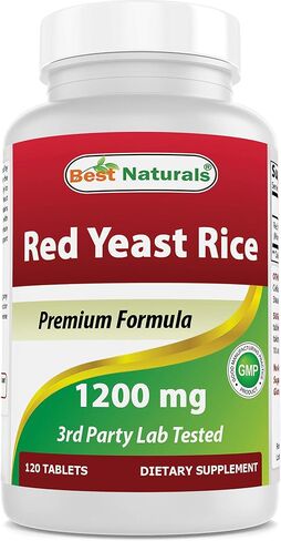 Best Naturals Red Yeast Rice Cholesterol Support 1200 mg (Non-GMO) 120 Tablets in Saudi Arabia