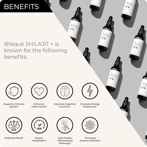 بلسك - قطرات معدنية من راتنج شيلاجيت الهيمالايا | نقي، طبيعي، عضوي | يحتوي على حمض الفولفيك والمعادن النزرة | 2 أونصة سائلة (3 عبوات) in Kuwait